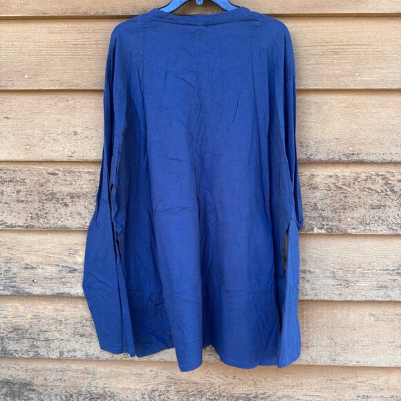 Port & Company Brand New Long Blue Shirt Size 4XL - Picture 6 of 9